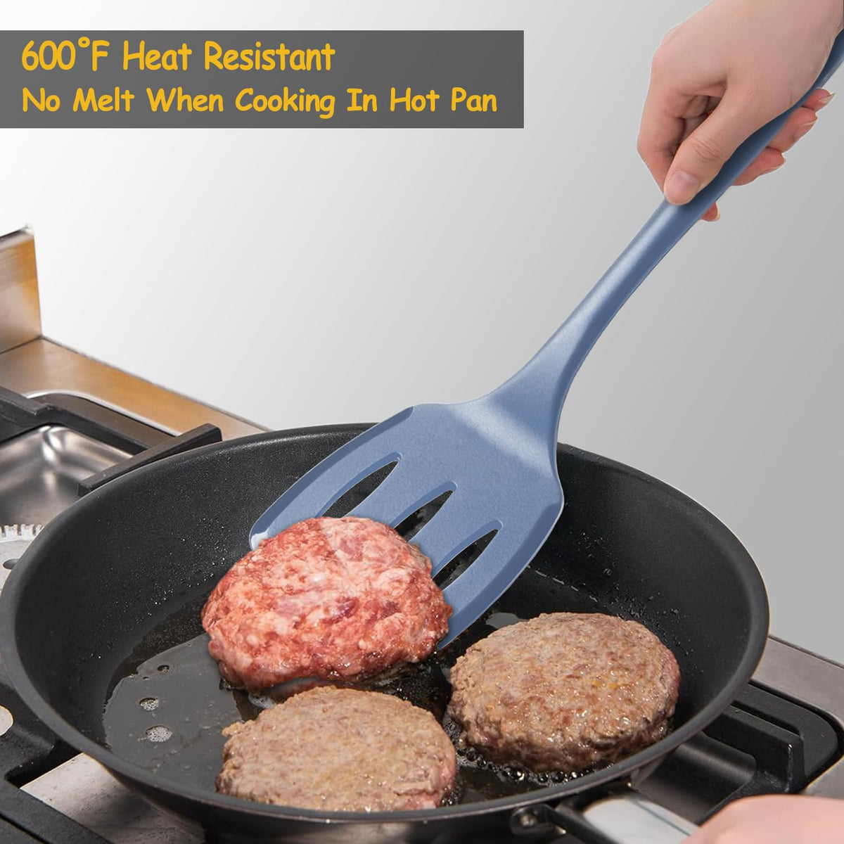 Vovoly BPA-free spatula set safe for nonstick cookware.
