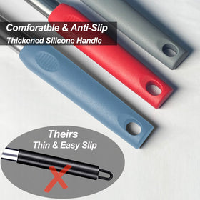 Vovoly ergonomic grip spatula in starry blue for comfortable use.
