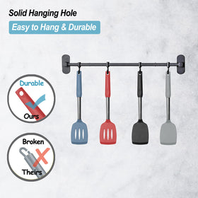 Vovoly starry blue silicone-coated handle resists heat transfer.