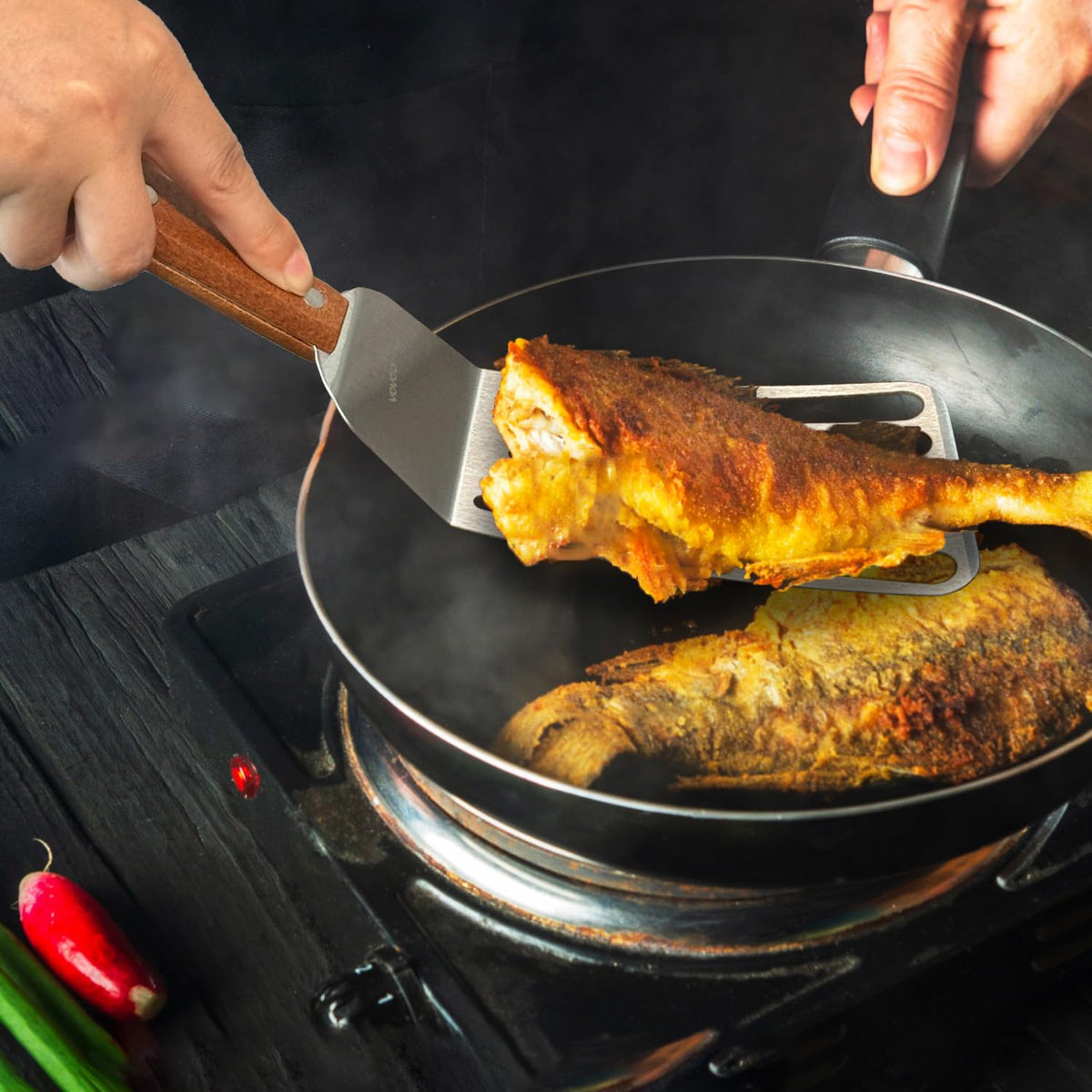 Vovoly spatulas versatile for grilling, frying, and flipping