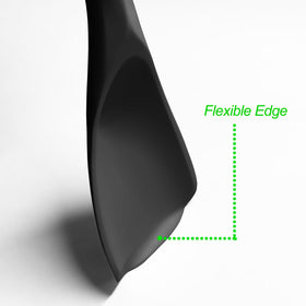 VOVOLY wooden-handle silicone spoon, heat-resistant for safe cooking.