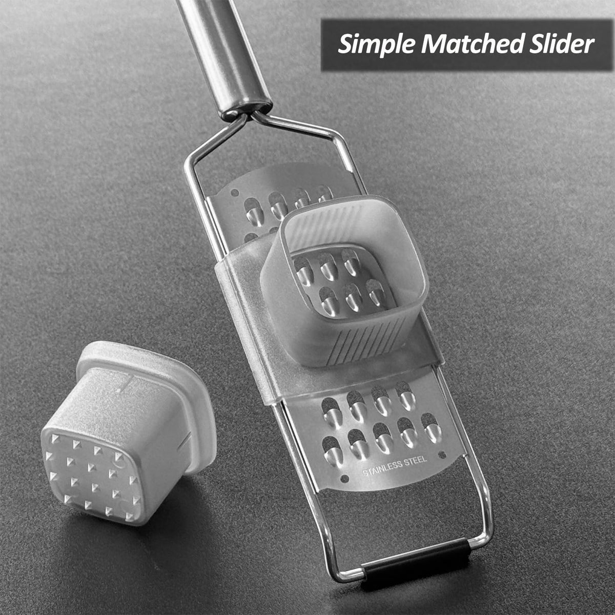 Vovoly zester set coarse blade for grating hard cheese and vegetables.