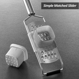 Vovoly zester set coarse blade for grating hard cheese and vegetables.