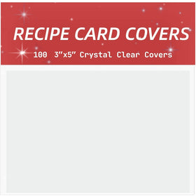 Vovoo 3x5 recipe card protectors front view showing clear visibility