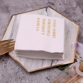 VOWFOO hosting essentials napkins stacked for easy access.