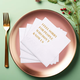 VOWFOO vibrant design napkins enhancing party decor.
