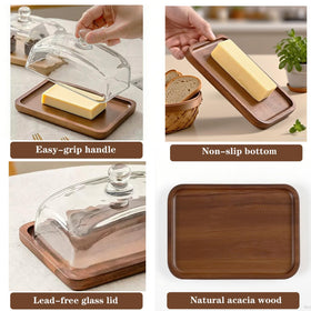 Voxionix butter dish fits three sticks side by side for easy prep.