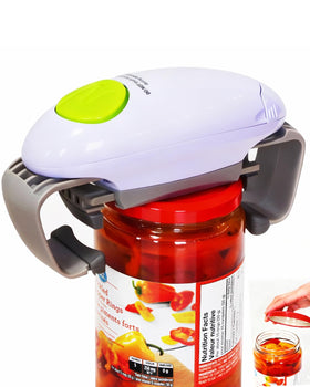 Voyage Bees electric jar opener with one-touch button eases lid opening