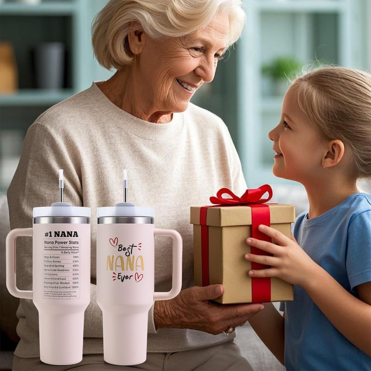 VoziSpace Best Nana Ever Tumbler ideal for grandma use during travel.