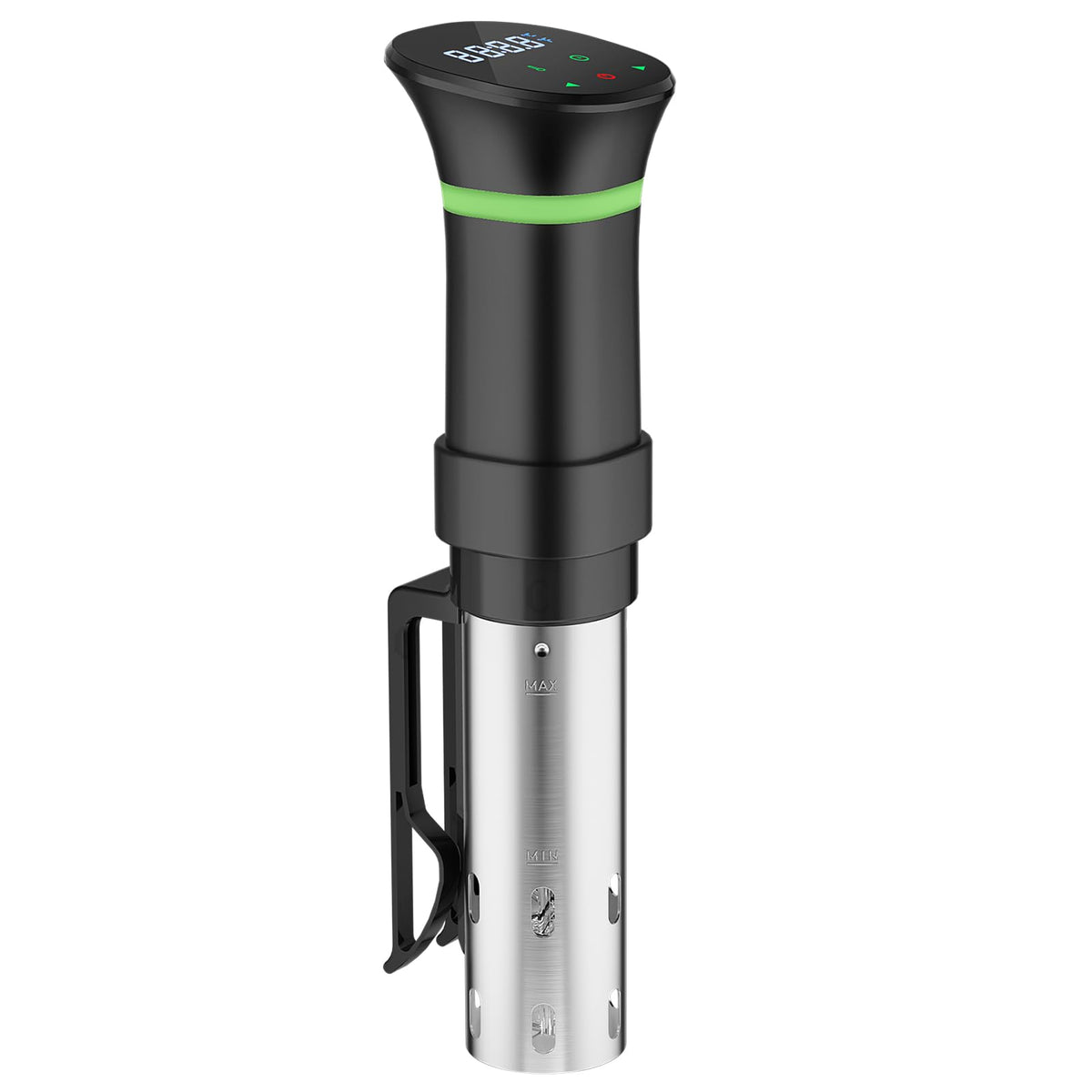 Vpcok Direct sous vide cooker with digital display showing precise temperature control for reliable results.