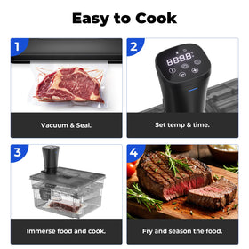 Vpcok Direct Sous Vide Immersion Circulator digital display for precise temperature and time