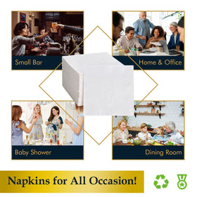 Vplus beverage napkins in 500-pack, ideal for bars and weddings.