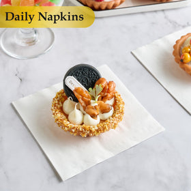 Vplus 500-count napkins, party-ready, convenient 10x10 inches when unfolded.