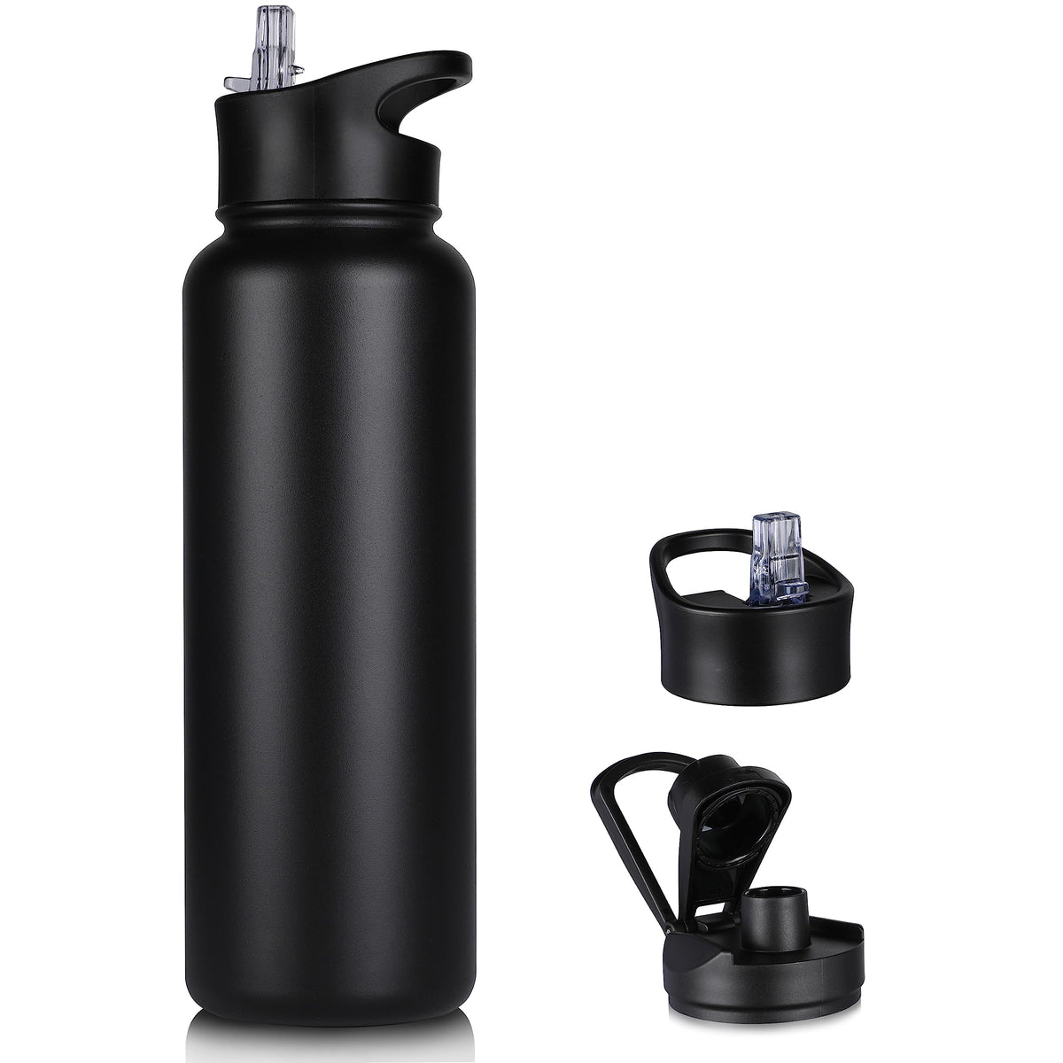 VQRRCKI 40 oz bottle with straw lid keeps drinks cold during workouts.