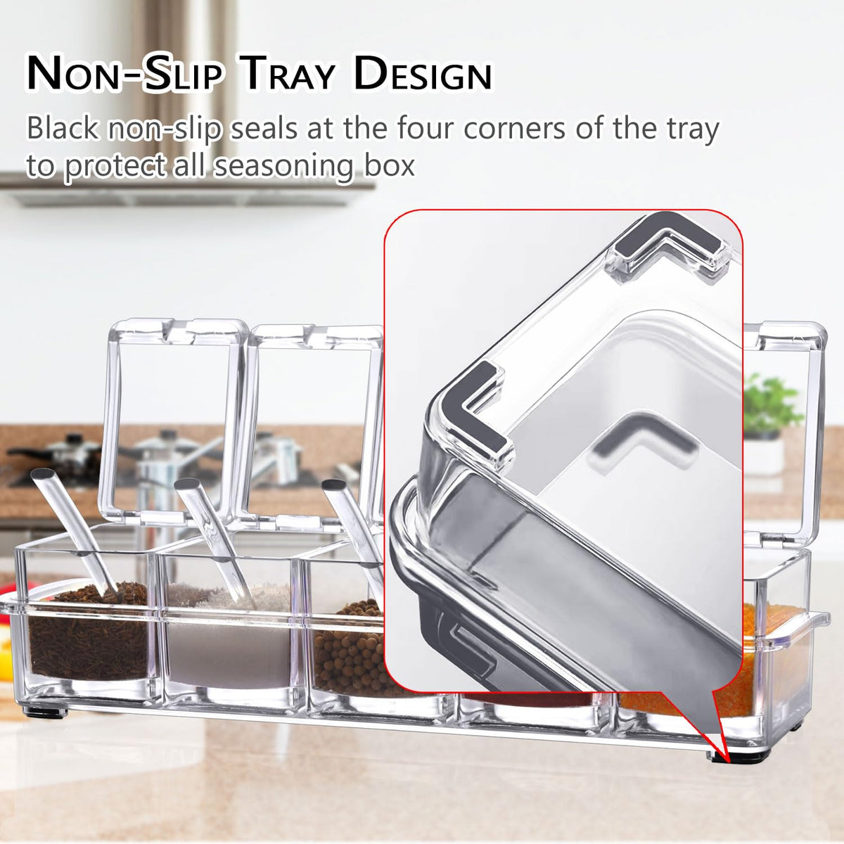 V·RESOURCING compact 180 ml boxes fit small spaces on the countertop.