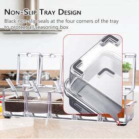 V·RESOURCING compact 180 ml boxes fit small spaces on the countertop.