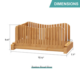 Vriccc Bamboo Bread Slicer highlights durable bamboo construction