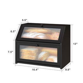 Vriccc bread box includes screwdriver for easy assembly on the counter.