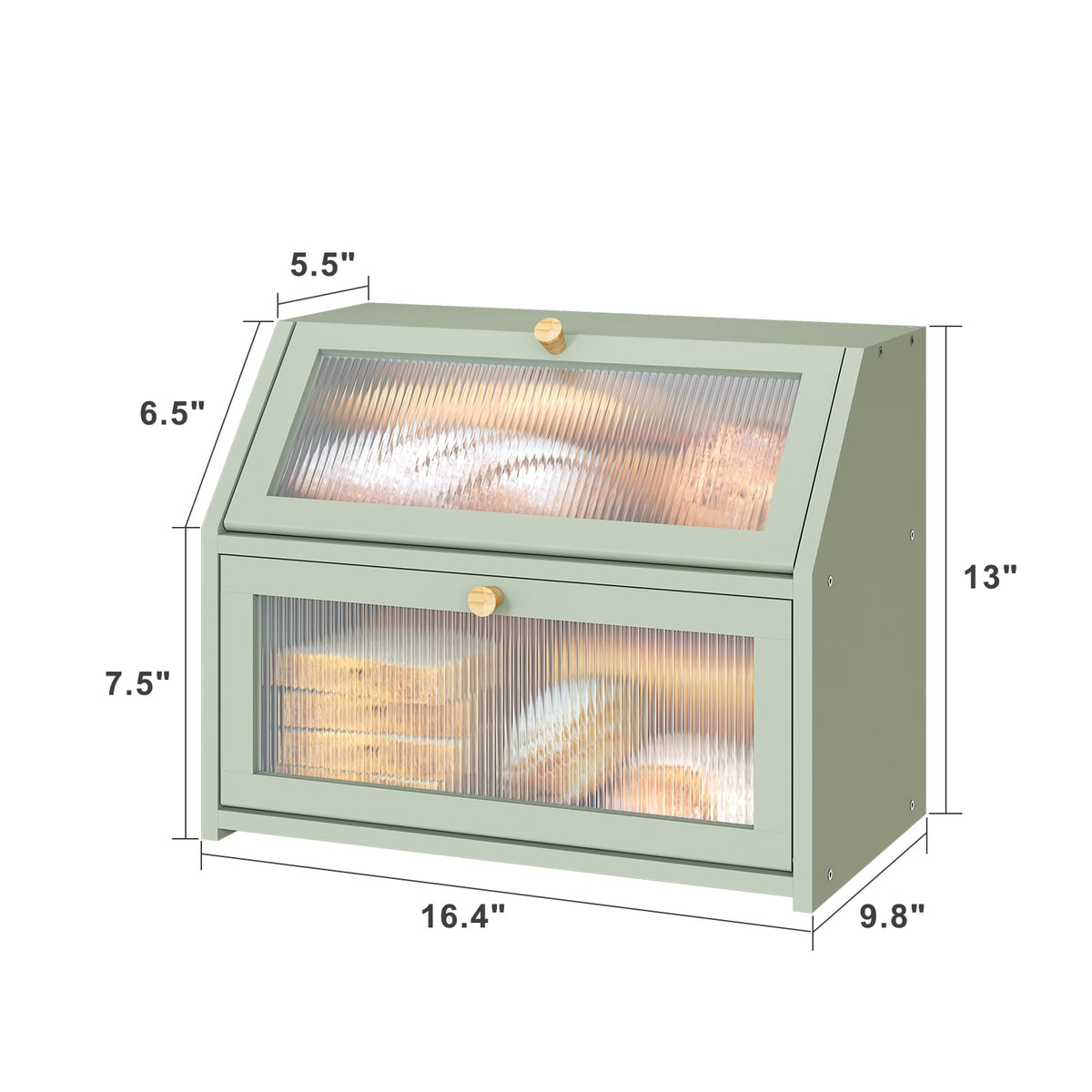 Vriccc Green Bread Box easy-assembly with included screwdriver