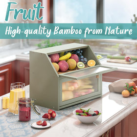 Vriccc Green Bread Box two-loaves-capacity showcases ample storage for family use