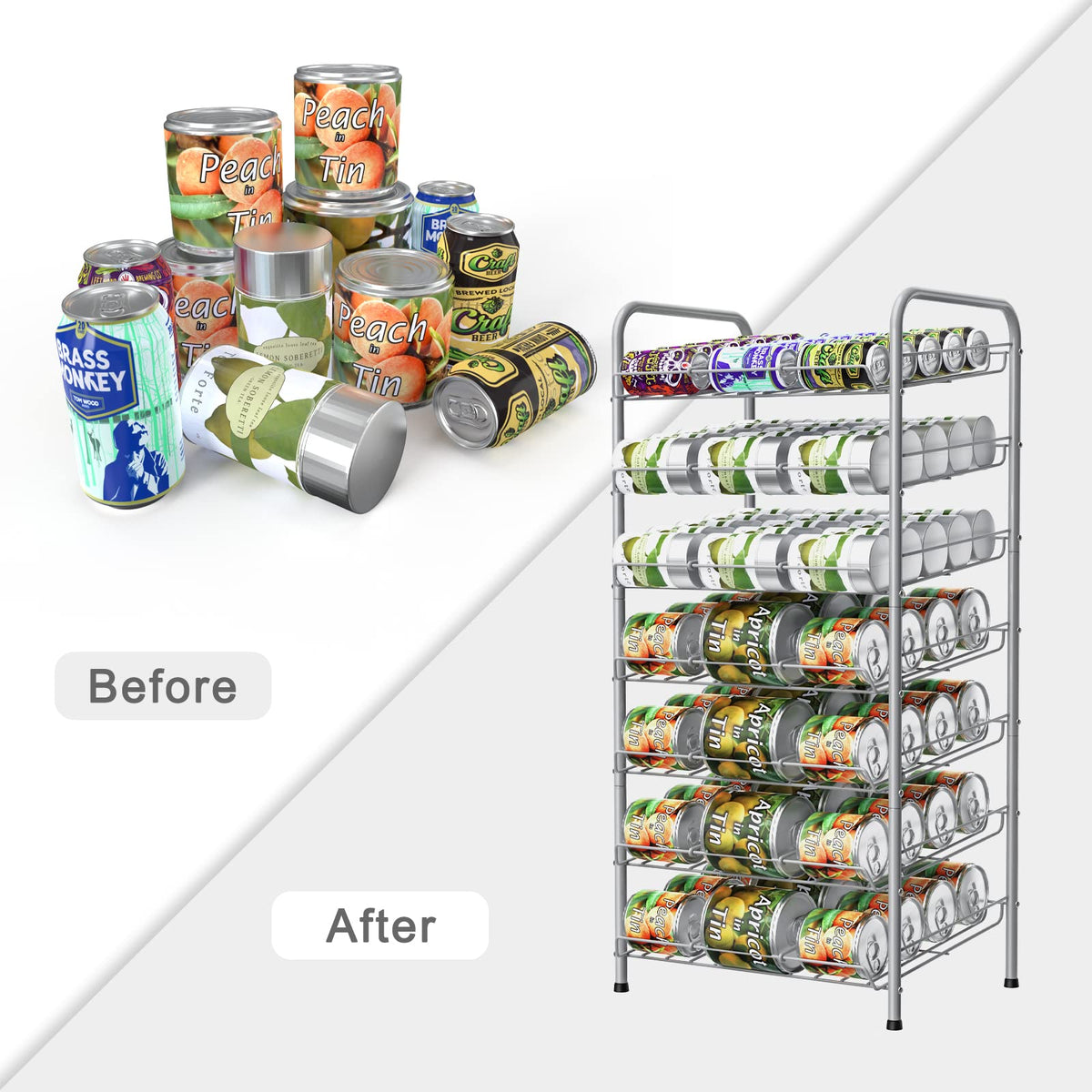 Vrisa compact size fits narrow shelves for space-saving storage.