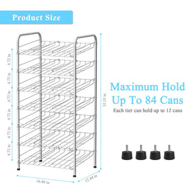 Vrisa tilt-design can organizer demonstrates front-access with 15-degree tilt.