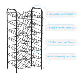 Vrisa pantry rack includes anti-slip pads to protect surfaces.