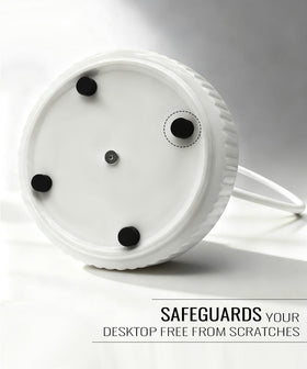 VROOMIUM Banana Holder Stand features a ceramic base for easy cleaning and compact bowl use.
