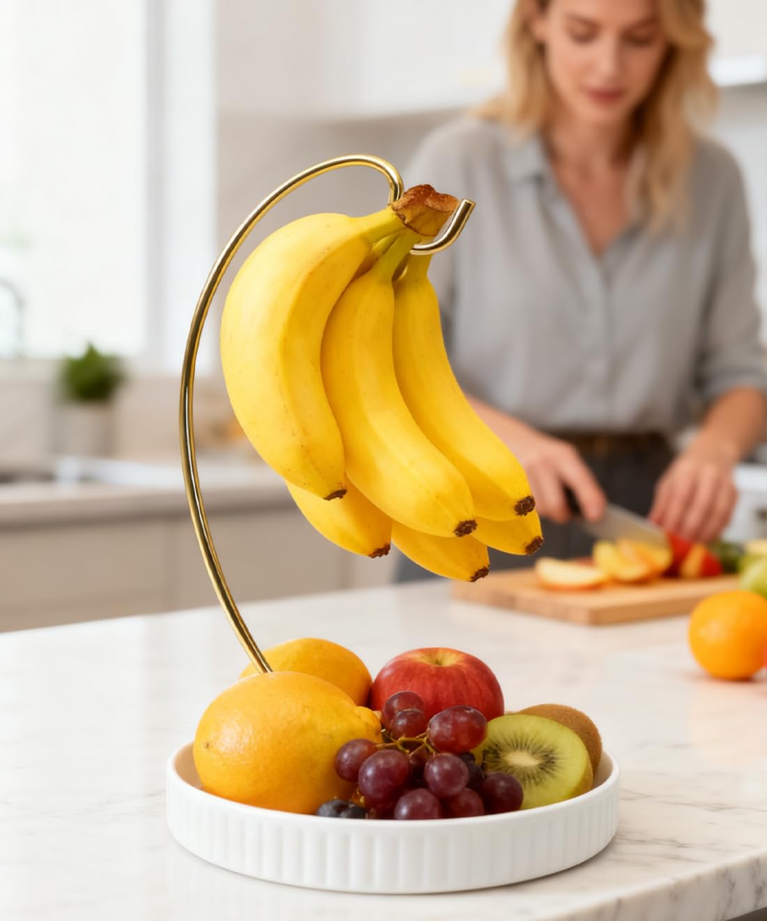 VROOMIUM banana stand in a dining/kitchen setting for organized display.