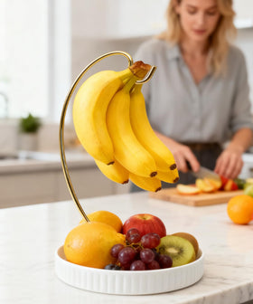 VROOMIUM banana stand in a dining/kitchen setting for organized display.