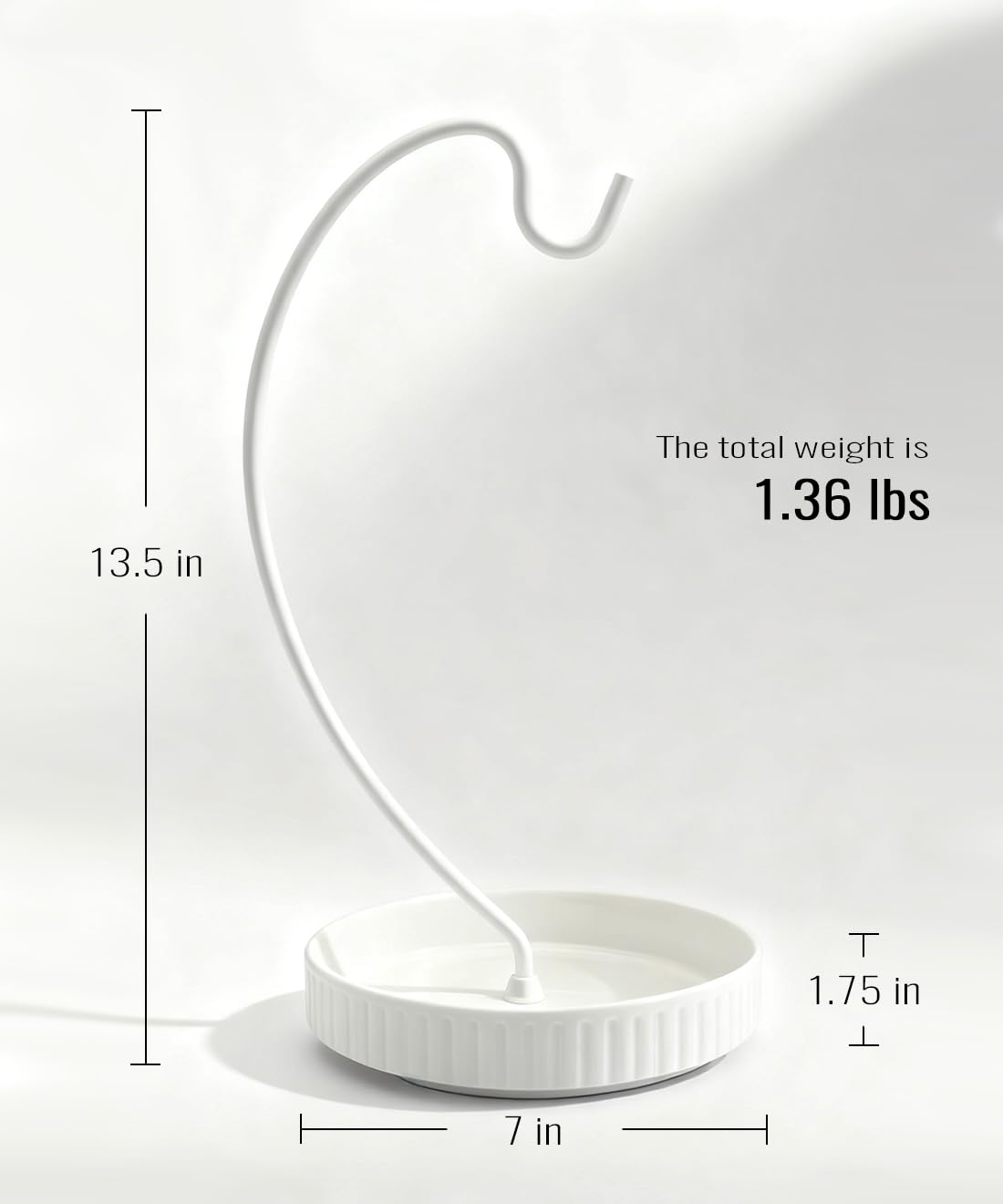 VROOMIUM Banana Holder Stand showcases modern decor that complements kitchen appliances.