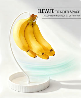 VROOMIUM Banana Holder Stand with weighted base ensures stable placement on busy counters.