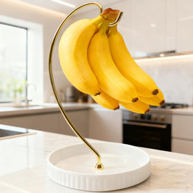 VROOMIUM banana holder stand with taller design for better air circulation and freshness.