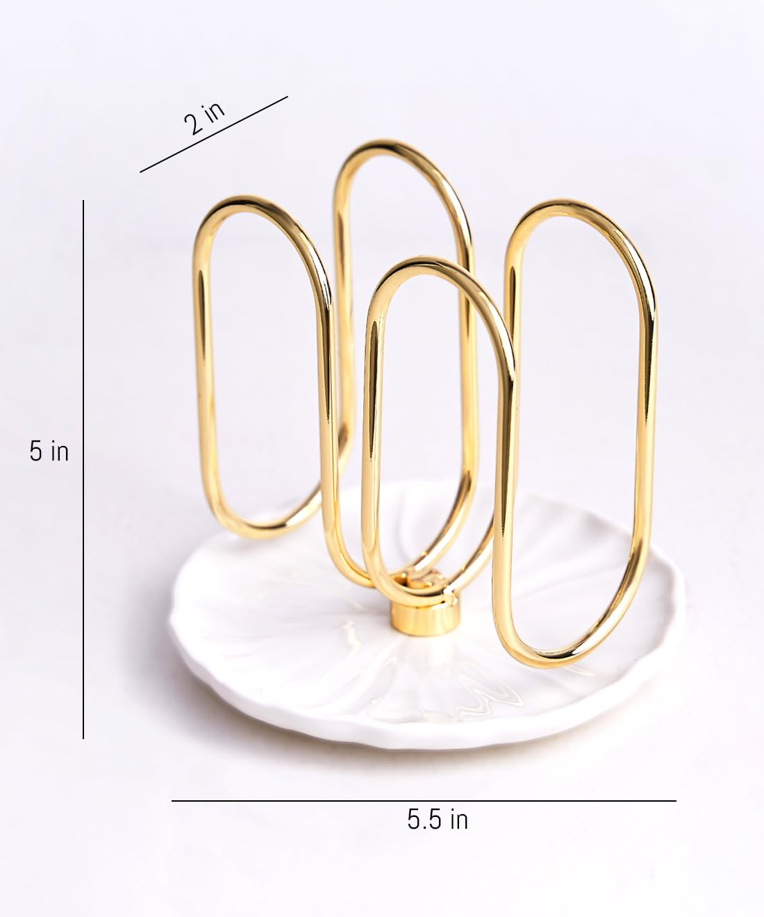 VROOMIUM napkin holder highlights white ceramic base for clean, timeless table aesthetics