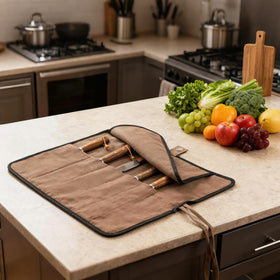 VRUIFA knife roll interior organization for tidy blade storage