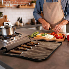 VRUIFA lightweight knife roll ideal for travel and on-the-go chefs