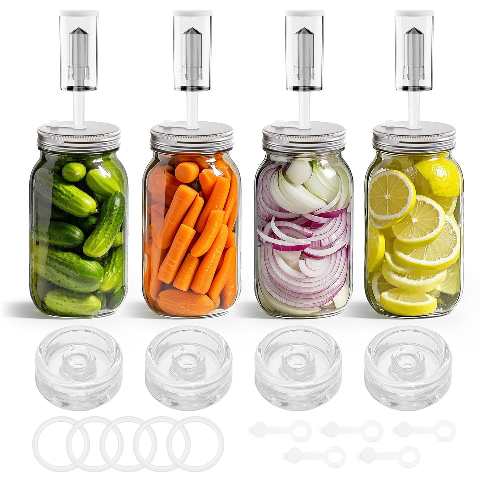 VSAPRDT glass fermentation weights keep vegetables submerged for crisp, evenly fermented results.