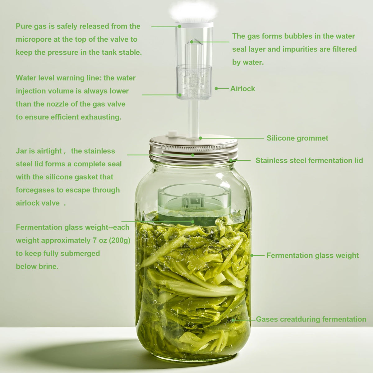 VSAPRDT silicone rings help maintain gasket seating across jars.