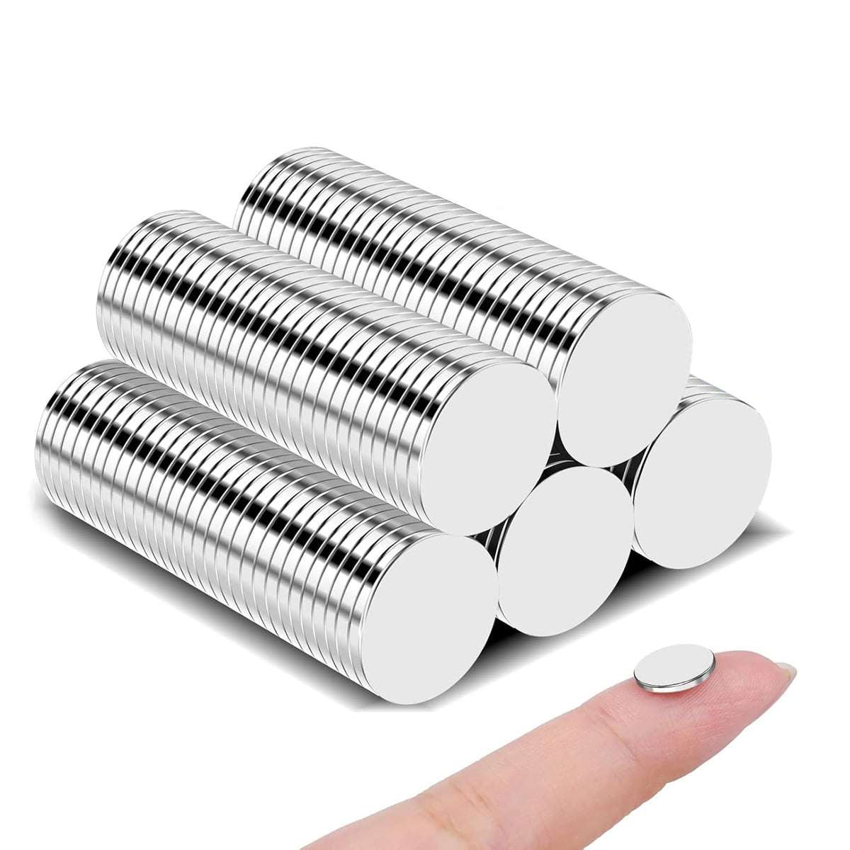 VSKIZ 150-pack tiny magnets in packaging for safe storage and organization.