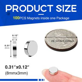 VSKIZ neodymium magnet closeup shows brushed finish and durable build.