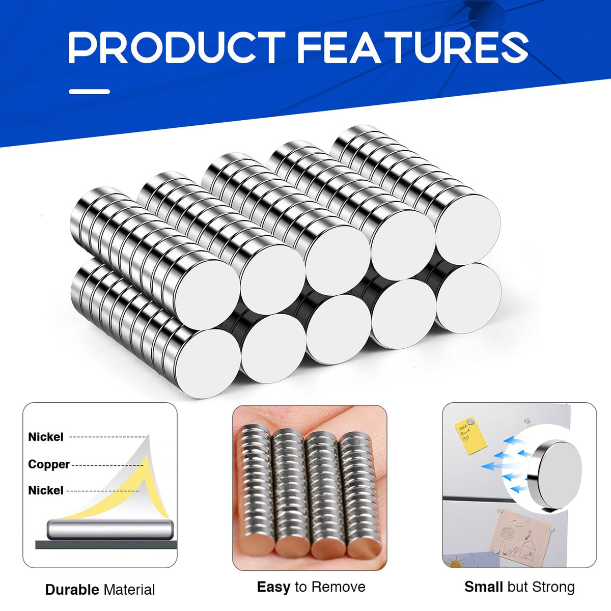 VSKIZ craft magnet 8x3mm for DIY projects.