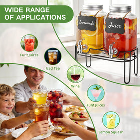Two-pack glass dispensers from Vsonker for versatile beverage service.