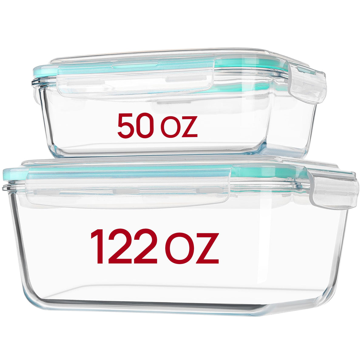 Vtopmart 122oz and 50oz glass containers ideal for roasting and meal prep