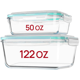Vtopmart 122oz and 50oz glass containers ideal for roasting and meal prep