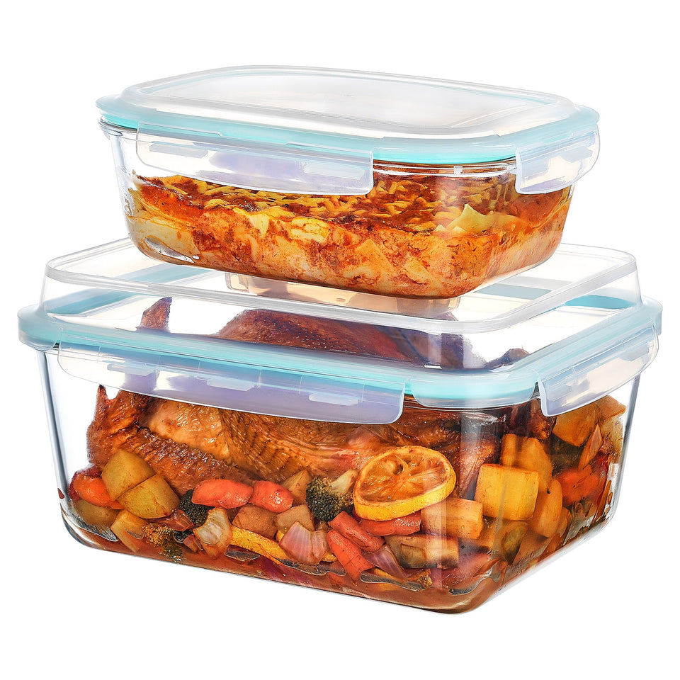 Vtopmart 220oz glass storage container with lid for easy meal prep