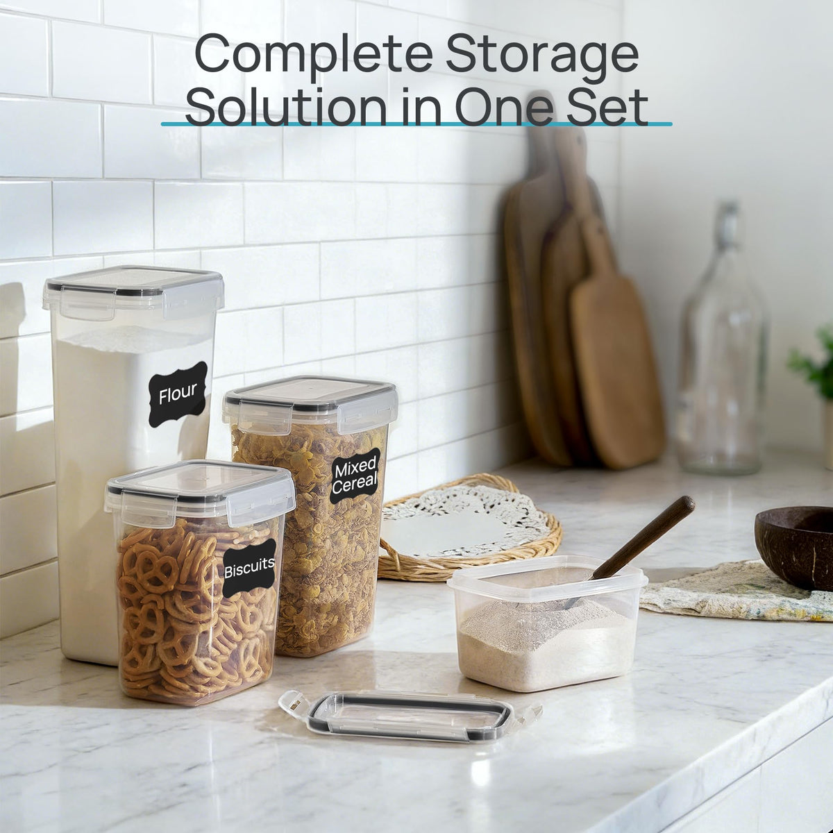 Vtopmart 24 reusable labels help switch contents easily.