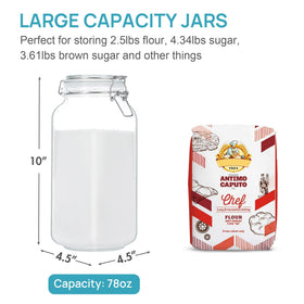 Vtopmart 3-pack clear canisters provide visible pantry organization