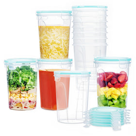 Vtopmart 32oz freezer container with airtight seal for meal prep and freezer storage.
