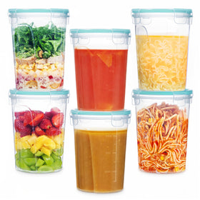 Vtopmart 32oz containers with lids for organized meal prep and storage