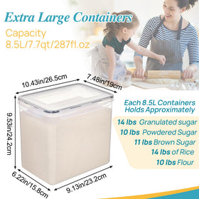 Vtopmart sugar container lid close-up highlighting airtight seal